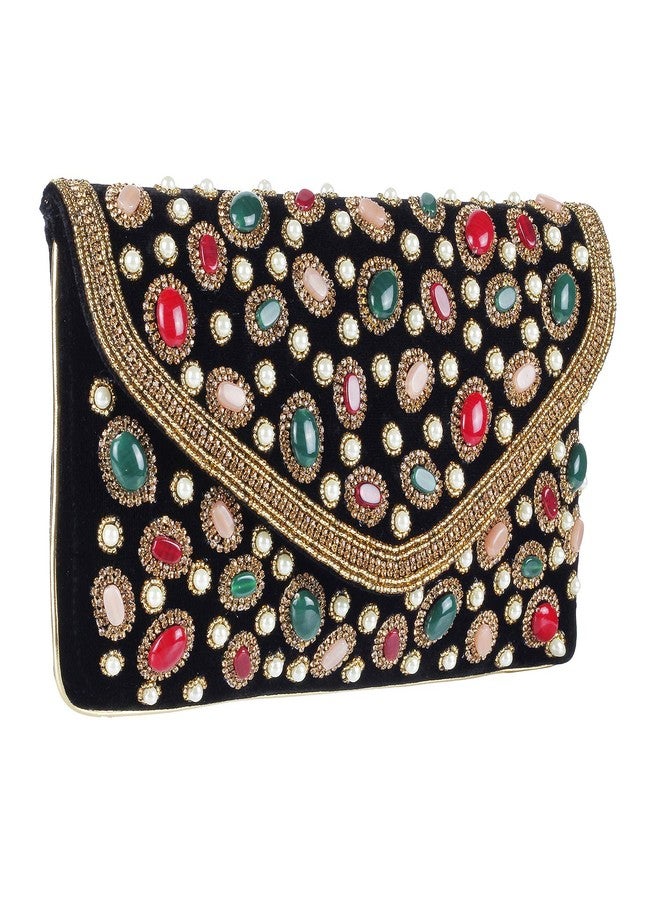 Metro Womens Synthetic Black Clutch (One Size) - Image 4